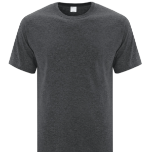 Cotton T-shirt in Dark Heather Grey With Large Centred Logo