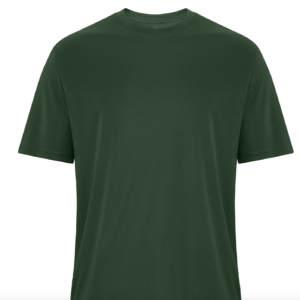 Polyester T-shirt in Forest Green with Large Centred Logo